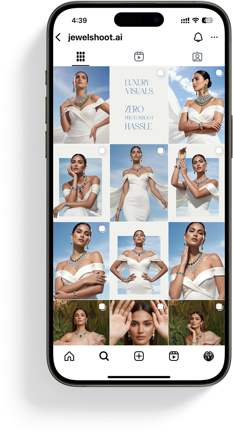 JewelShoot AI jewellery model